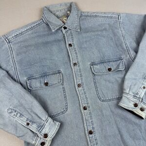 Vintage American Blue Blanket Lined Denim Jacket Size S Pockets‎ Barn Distressed